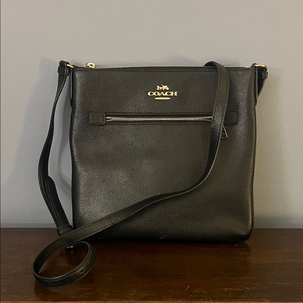 Coach Black Leather Shoulder Bag